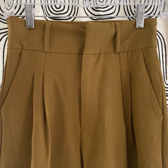 Lattelier High Rise Dress Pant in Dark Mustard NWT - Picture 2 of 4